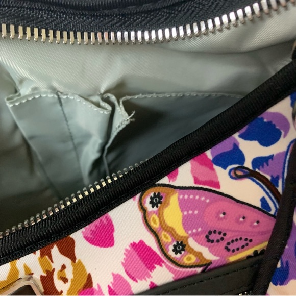 Handbag colorful Butterfly Print Zip closure inside pockets shoulder strap - Picture 8 of 11